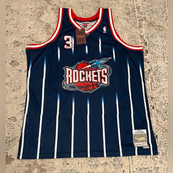 Mitchell & Ness Authentic Houston Rockets Steve Francis 1999-00 Jersey Mens 2XLB - Picture 1 of 8